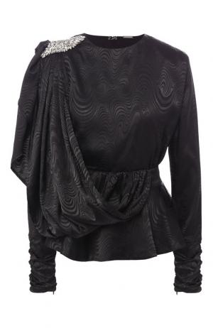 Приталенная блуза с декоративной отделкой Dodo Bar Or. Цвет: черный