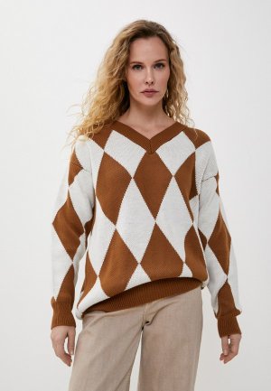 Пуловер Vickwool. Цвет: коричневый