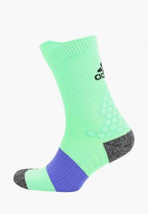Носки adidas. Цвет: зеленый