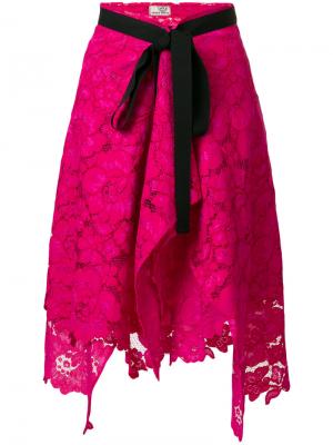 Кружевная юбка с поясом Antonio Marras. Цвет: розовый и фиолетовый