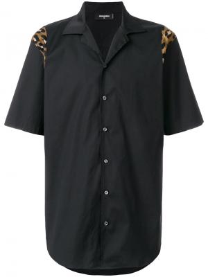 Рубашка с леопардовым принтом Dsquared2. Цвет: чёрный