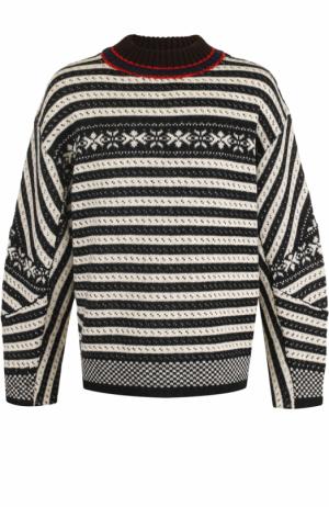 Шерстяной свитер свободного кроя Dries Van Noten. Цвет: разноцветный