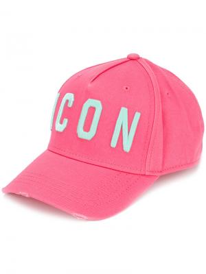 Бейсбольная кепка Icon Dsquared2. Цвет: розовый и фиолетовый