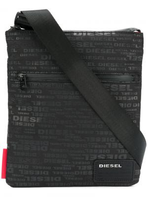 Сумка на плечо с принтом-логотипом Diesel. Цвет: чёрный