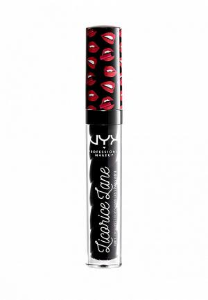 Блеск для губ Nyx Professional Makeup. Цвет: черный