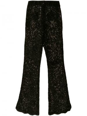 Расклешенные кружевные брюки Dolce & Gabbana. Цвет: чёрный