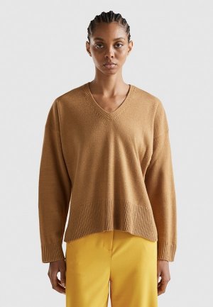 Пуловер United Colors of Benetton. Цвет: коричневый