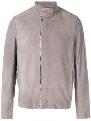 Асимметричная куртка Emporio Armani. Цвет: серый