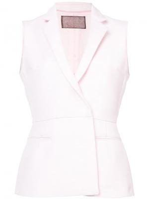 Блузка без рукавов с запахом Giambattista Valli. Цвет: розовый и фиолетовый
