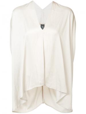 Драпированная блуза шифт Zero + Maria Cornejo. Цвет: телесный