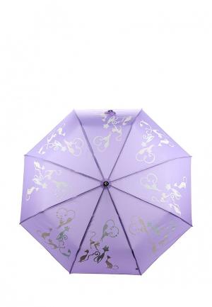 Зонт складной Flioraj. Цвет: фиолетовый