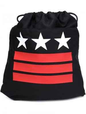 Рюкзак с принтом звезд и полосок Givenchy. Цвет: чёрный