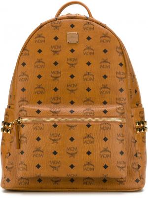 Рюкзак с принтом логотипа MCM. Цвет: коричневый