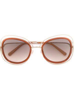 Солнцезащитные очки Carlina Chloé Eyewear. Цвет: жёлтый и оранжевый