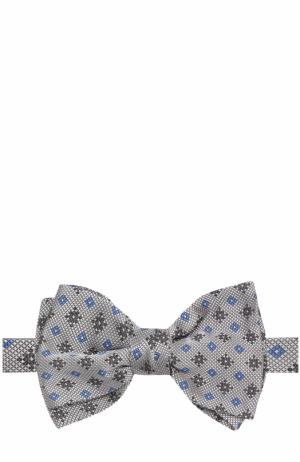 Шелковый галстук-бабочка Brioni. Цвет: серый