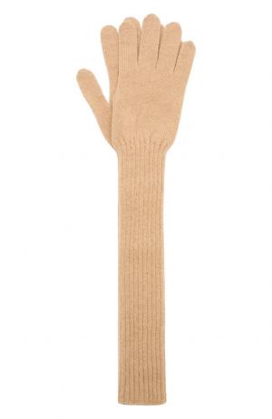 Удлиненные кашемировые перчатки Tegin. Цвет: бежевый