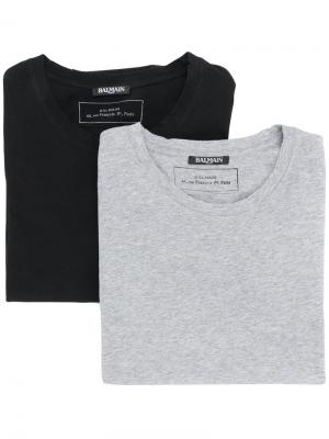 Набор из двух футболок Balmain. Цвет: чёрный