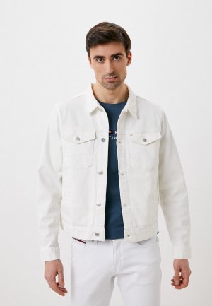 Куртка джинсовая Tommy Hilfiger. Цвет: белый