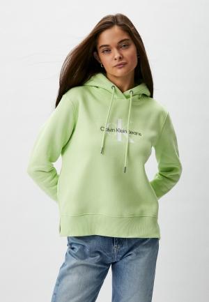 Худи Calvin Klein Jeans. Цвет: зеленый