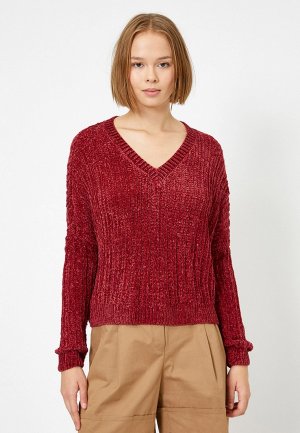 Пуловер Koton. Цвет: бордовый