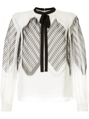 Блузка с завязкой на шее Giambattista Valli. Цвет: белый