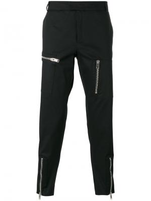 Укороченные брюки с молниями Les Hommes. Цвет: чёрный