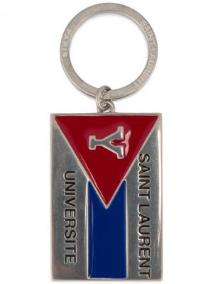 Брелок для ключей с гравировкой Université Saint Laurent. Цвет: металлический