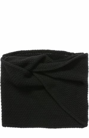 Вязаный шарф-снуд из шерсти и кашемира Artiminesi. Цвет: черный