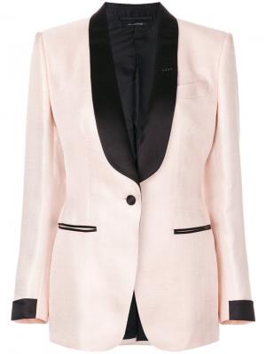 Пиджак с лацканами-шалькой Tom Ford. Цвет: розовый и фиолетовый