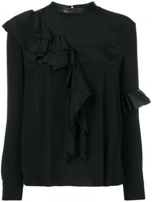 Блузка с оборкой Drome. Цвет: чёрный