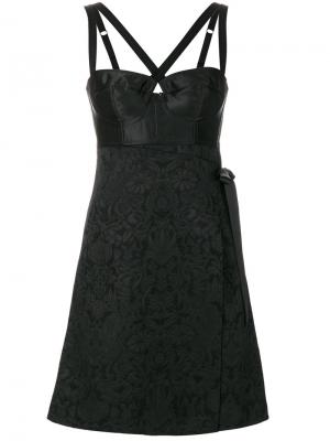 Жаккардовое платье с бюстье Dolce & Gabbana. Цвет: чёрный