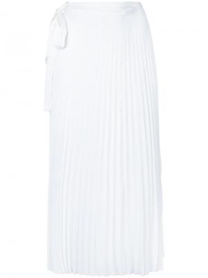 Плиссированная юбка Haider Ackermann. Цвет: белый