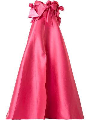 Вечернее платье с бантами Alexis Mabille. Цвет: розовый и фиолетовый