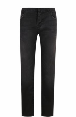 Укороченные джинсы прямого кроя с потертостями Current/Elliott. Цвет: черный
