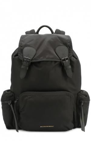 Текстильный рюкзак с клапаном Burberry. Цвет: черный