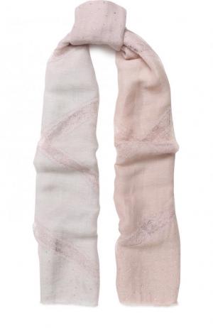 Шерстяной шарф с отделкой стразами Vintage Shades. Цвет: светло-розовый