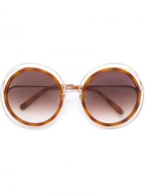 Солнцезащитные очки Carlina Chloé Eyewear. Цвет: металлический