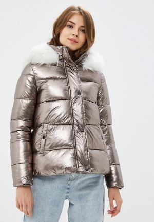 Куртка утепленная B.Style. Цвет: серебряный