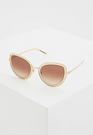 Очки солнцезащитные Dolce&Gabbana. Цвет: золотой