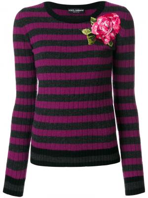 Джемпер в полоску Dolce & Gabbana. Цвет: розовый и фиолетовый