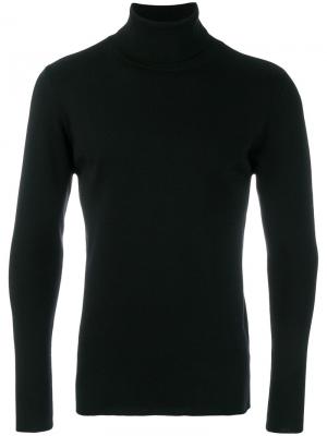 Классический свитер с отворотной горловиной Kris Van Assche. Цвет: чёрный