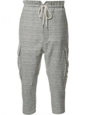 Укороченные брюки карго Vivienne Westwood. Цвет: серый