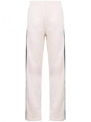Спортивные брюки с полоской по бокам Mm6 Maison Margiela. Цвет: розовый и фиолетовый
