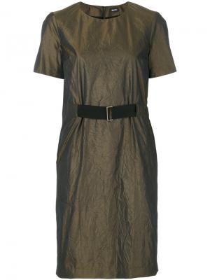 Платье с ремнем Jil Sander Navy. Цвет: зелёный