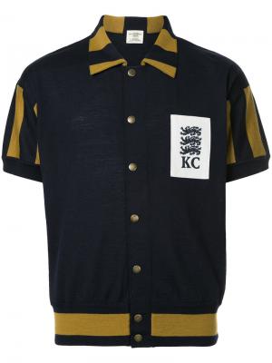 Рубашка-поло с заплаткой логотипом Kent & Curwen. Цвет: синий