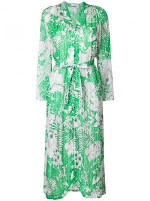 Оверсайз-платье с тропическим принтом Roseanna. Цвет: зелёный