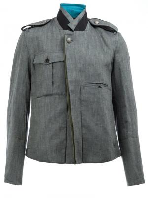 Куртка в стиле милитари Ann Demeulemeester. Цвет: серый