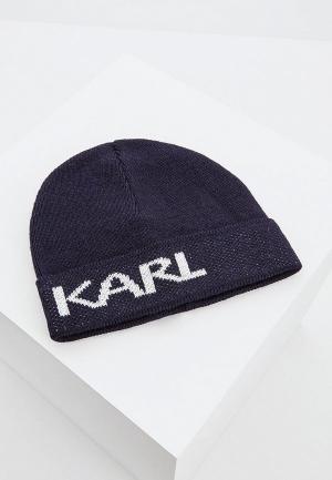 Шапка Karl Lagerfeld. Цвет: синий