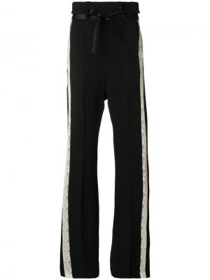 Расклешенные брюки Victoria с кружевными вставками Ann Demeulemeester. Цвет: чёрный