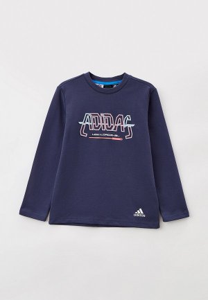 Лонгслив adidas. Цвет: синий
